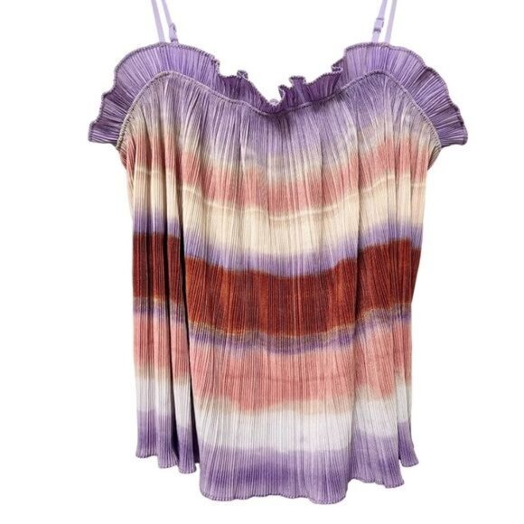 MADEWELL Texture & Thread Micropleat Tank Top in Ombré Rainbow XXS - Picture 5 of 8